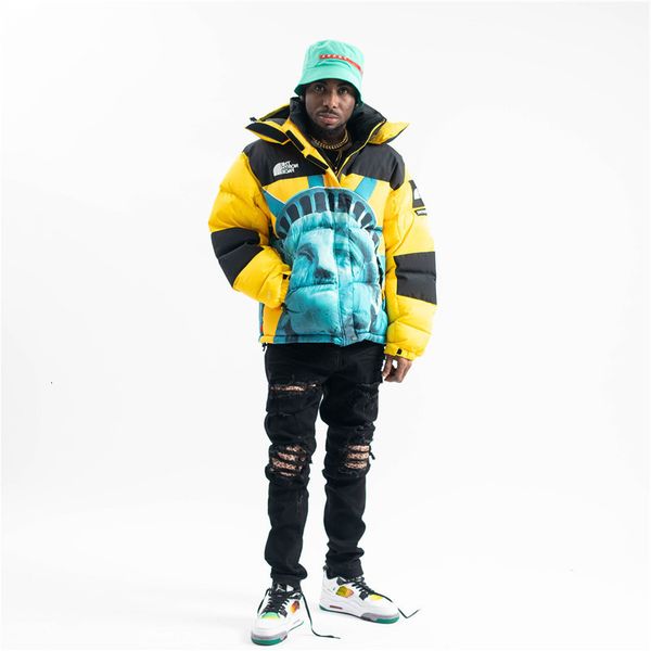 

am high street hole leopard patch black elastic jeans men's hip hop fashion slim leggings, Blue