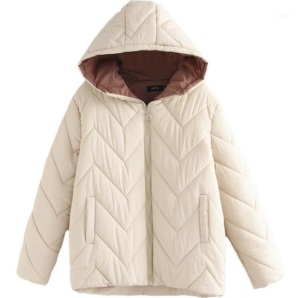

winter casual short parkas 2021 plus size clothing fashion loose filling hooded thick warm padded coats women g2-a221, Black