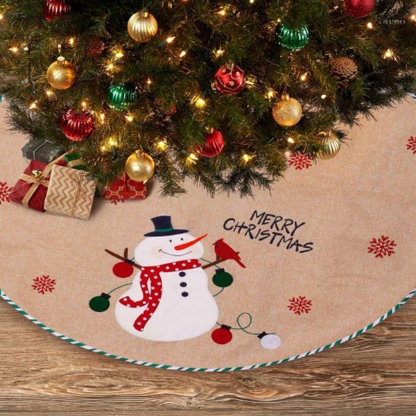 

christmas decorations tree skirt snowmen round carpet apron ornament floor mat for home decor