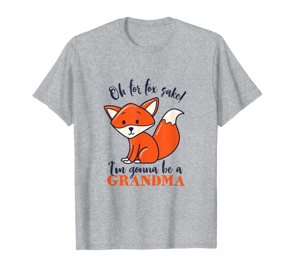 

i'm gonna be a grandma fox t-shirt funny baby announcement, White;black