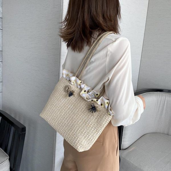 

female shoulder bag summer straw woven women leisure all-match large ccapacity vacation messenger cross body