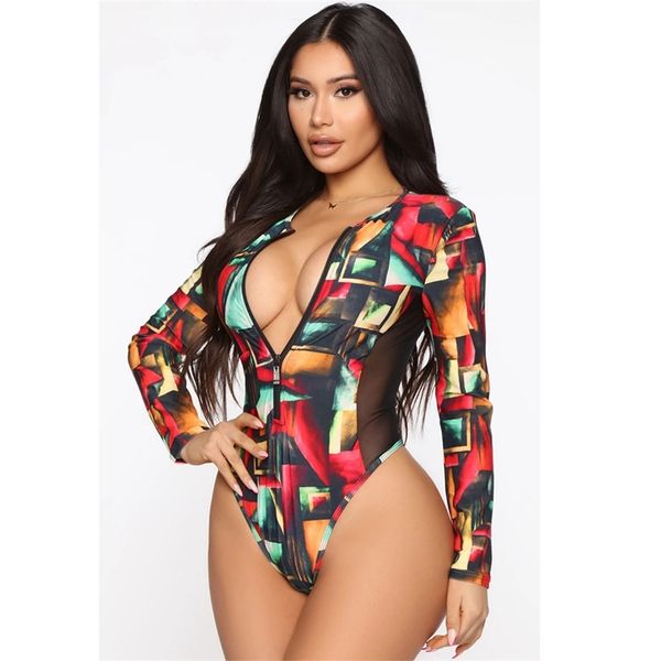 

factoryorpa print piece swimsuit 2020bikini long sleeve one bikini, White;black