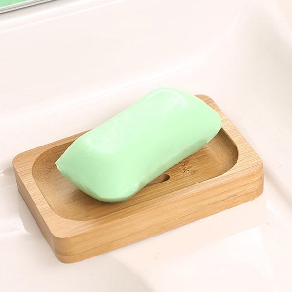 

wooden soap dishes bamboo tray holder rack plate box container portable for home