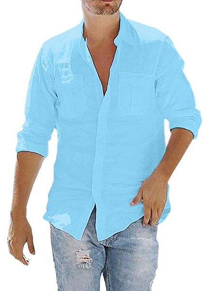 

men's shirts 2021 summer thin middle shirt cardigan long sleeve fashion city lapel, White;black