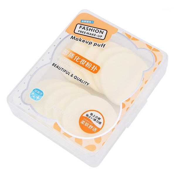 

10pcs cosmetic puff multi-purpose wet & dry use round makeup powder sponge blender1