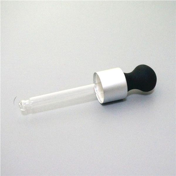 

storage bottles & jars 5/10/15/20/30/50/100ml empty clear essential oil bottle black big rubber head silver ring dropper cover glass contain