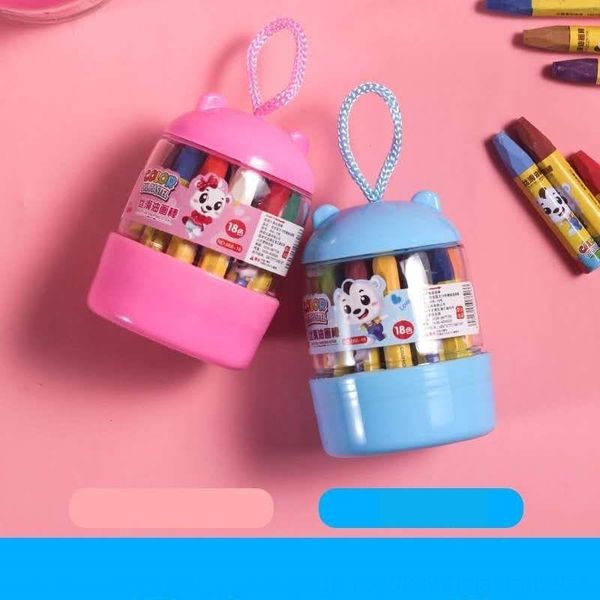 

1qf barreled stick pens 12 18 24 36 color crayon pastels oil pastelsoil painting stick hexagon bar children's painting color graffiti p, Black;red