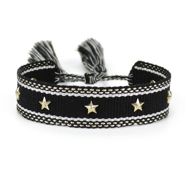 

charm bracelets adjustable woven friendship bracelet for women men 2021 vintage braided embroidery tassel bangles wholesale jewelry, Golden;silver