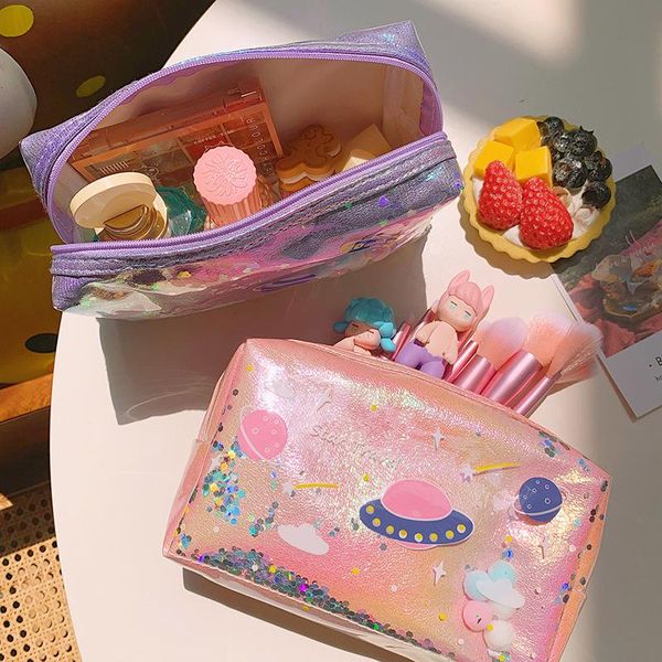 

cosmetic bags & cases vintage women bag case cotton striped cute makeup beauty organizer travel pouch necessarie toiletry wash