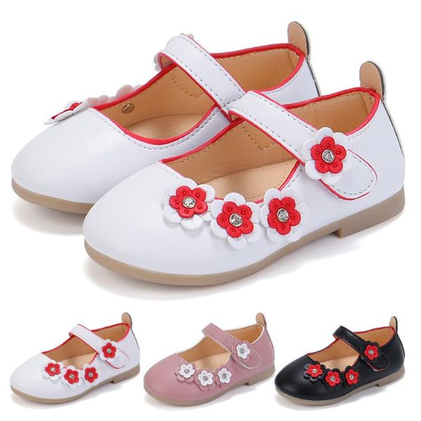 

sneakers casual toddler infant kids girls boys shoes autumn princess baby flowers single sandals, Black;red