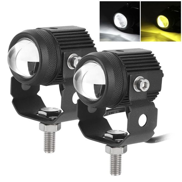 

working light a 1 pair high power auto spotlight white yellow led laser gun scooter headlamp fog auxiliary lamp