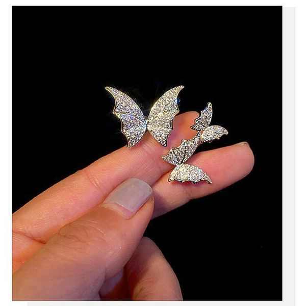 

cluster rings women's luxury 925 sterling silver butterfly wediding dazzling white zircon inlaid adjustable opening ring 2021 brand, Golden;silver