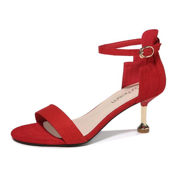 

sandals open-toe stiletto sandals, flat buckle women's shoes, platform shoes, Black