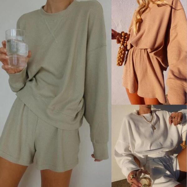 

women's tracksuits women spring summer fashion casual solid color shorts sports suit female hoodies sets, Gray