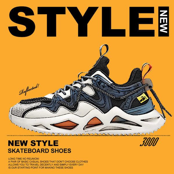 

advanced fashion damping thick men sneakers autumn breathable high light elastic man sport running shoes