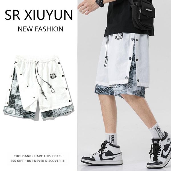 

men's shorts 2021 men summer fashion casual brand boardshorts comfortable plus size fitness bodybuilding breathable 4xl, White;black