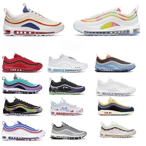

97 mens running shoes triple black white 97s silver metallic gold bred game royal men women sports sneakers