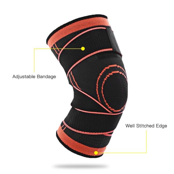 

basketball knee brace pads sports sleeve with bandage breathable support protector elbow &, Black;gray