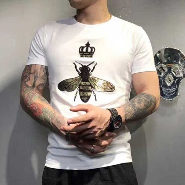 

men's t-shirts s z12232 men's fashions t luxury track famous european design brand short party printing t-shirts clothes ezbw, White;black