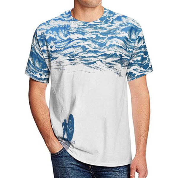 

casual print men's t-shirt large sleeve 2021, White;black