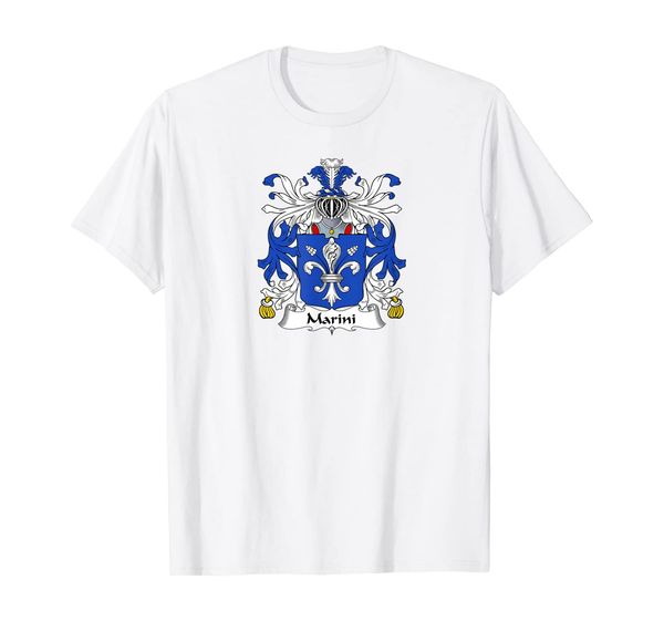 

marini coat of arms - family crest shirt, White;black