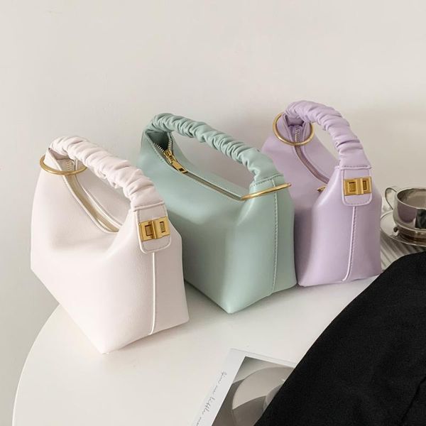 

evening bags fashion women pure color shoulder underarm hobos casual ladies zipper small purse female luxury handbag crossbody bag