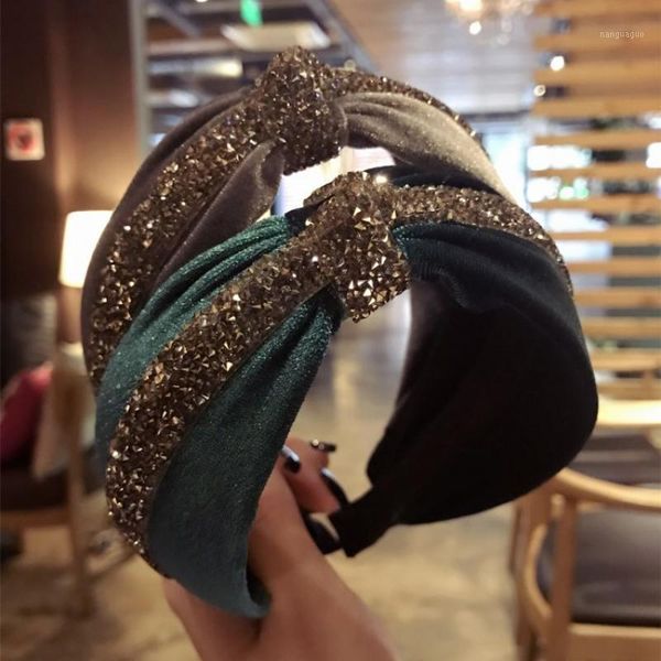 

diamond head hoop women cross knot headband girls hair accessories simple headwear jewelry headband/hairband1