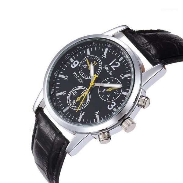 

wristwatches 2021 fashion dial quartz men watch leather sport watches clock student wristwatch montre homme horloges vrouwen, Slivery;brown