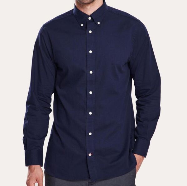 

men's dress classic single-breasted long sleeve casual clothing candy colors slim fashion business men shirts, White;black