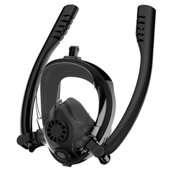 

diving masks swim mask full face double tube silicone snorkeling anti fog breathing underwater professional scuba equipment