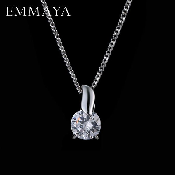 

bijoux female multi prongs + cz pendant necklaces for women wholesale crystal jewelry, Silver