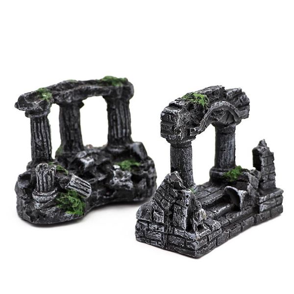 

decorations aquarium decoration resin rome square stone pillars landscaping fish tank ornament landscap decorative