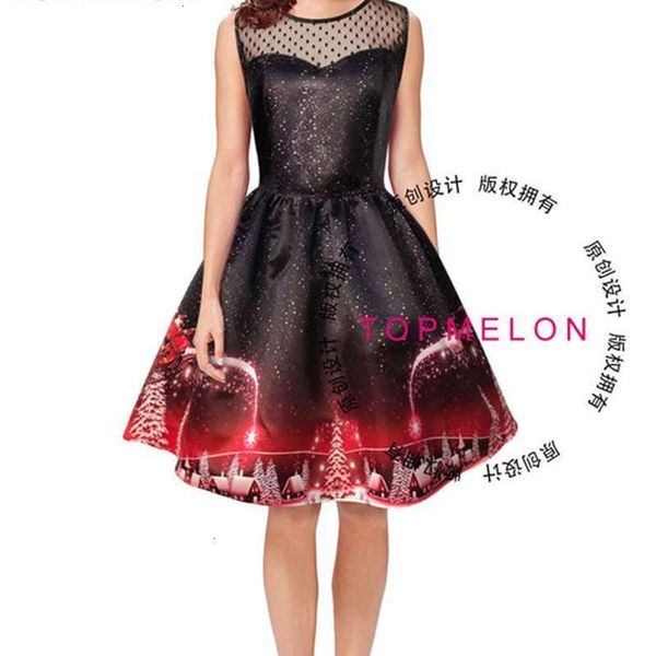 

skirt dresses elon casual 50s dress christmas 18055 straight, Black;gray