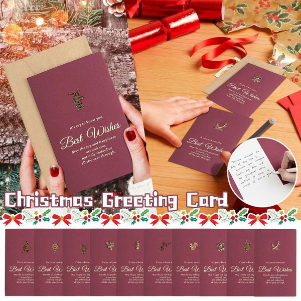

greeting cards celebrate christmas holiday cards, a set of including envelope and iinner pages