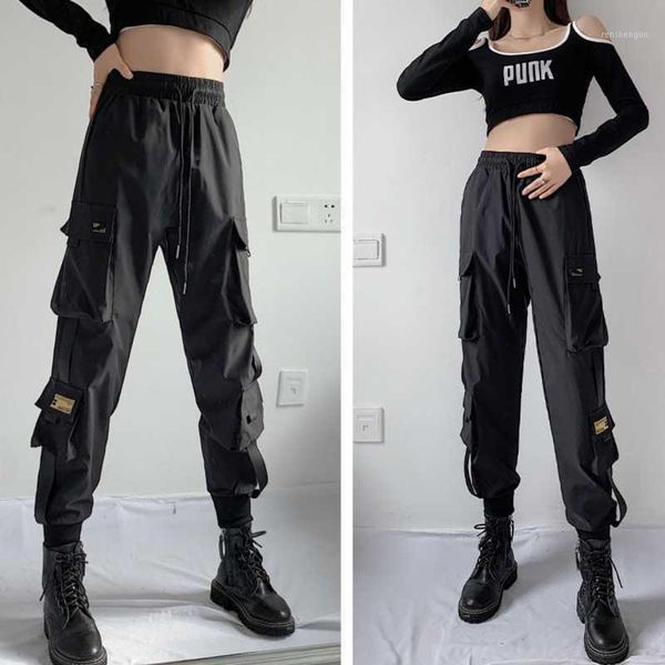 

overalls women's 2021 casual fashion sports student beamed pants women loose wild trend woman & capris, Black;white