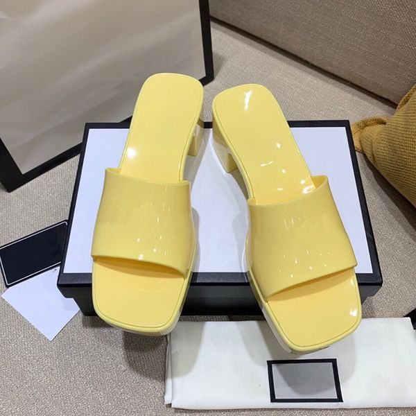 

fashion womens slipper slides with heels sliders sandals luxurys designers shoes platform slippers wedges slide sandale brand 21054919104, Black