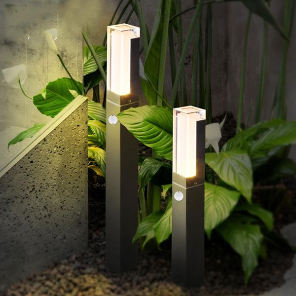 

motion sensor outdoor garden lawn lamp waterproof aluminum villa landscape bollard light pathway lamps