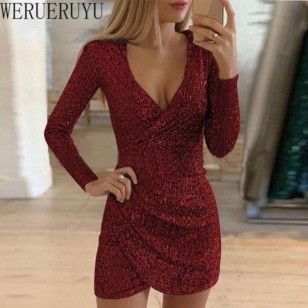

casual dresses sequins bodycon mini women dress autumn 2021 elegant party robe femme vestidos long sleeve woman night, Black;gray