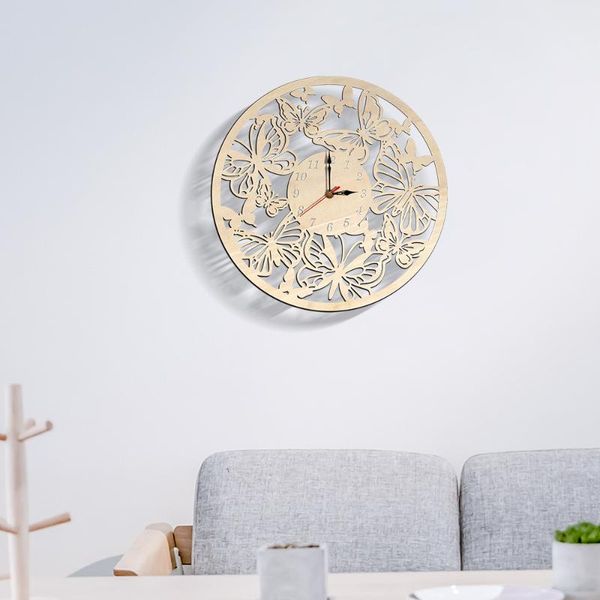 

wall clocks wooden hollow clock nordic home decoration silent