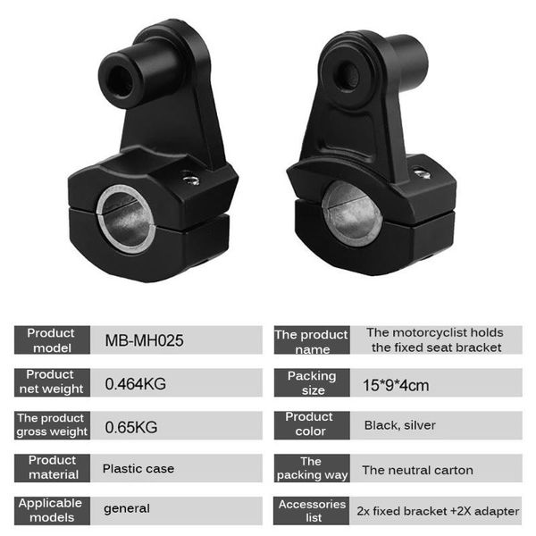 

handlebars adjustable heightening motorcycle handlebar clamps holder bracket riser accessories