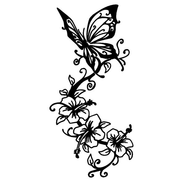 

8.8*17.8CM Butterfly Animal Car Stickers Vinyl Fashion Personality car stickers to cover scratches New Style Hot, Black