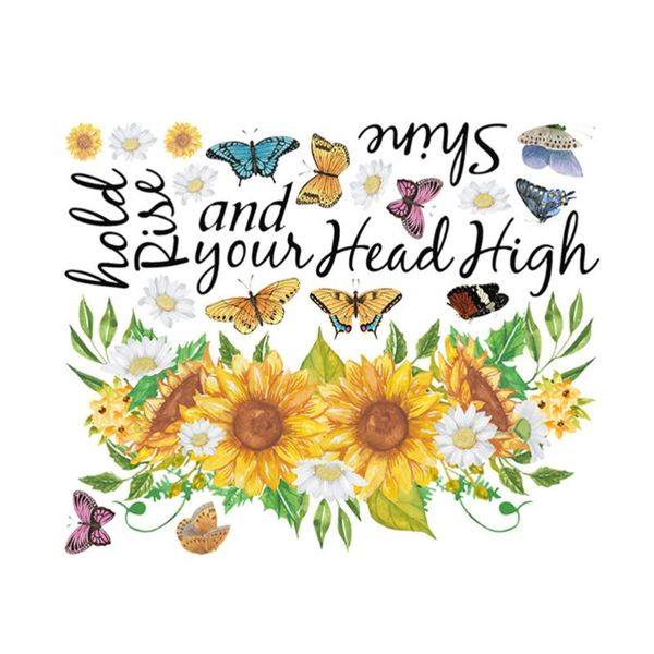 

wall stickers 1 sheet creative sunflower art decor decals