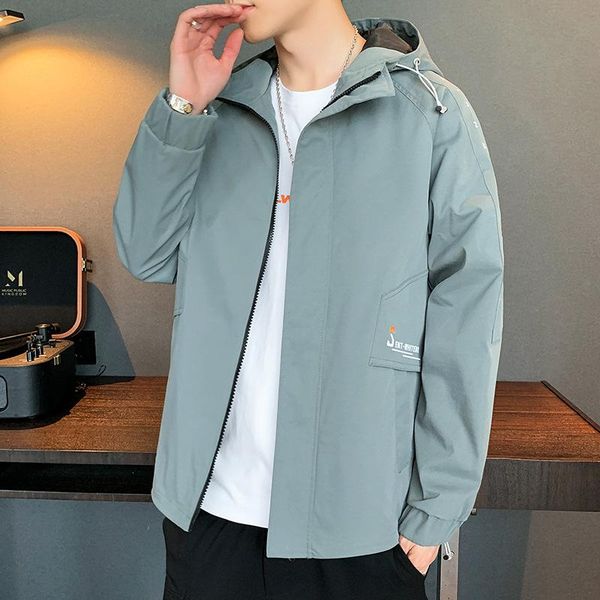 

men's jackets men jacket spring autumn trend loose hooded casual clothes hoodies streetwear hip hop zipper outerwear long sleeve, Black;brown
