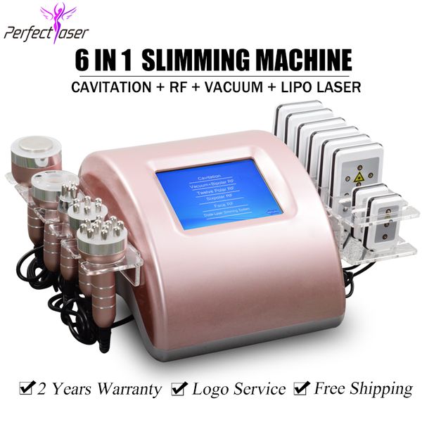 

2021 ultrasonic cavitation vacuum radio frequency lipo laser slimming machine weight loss rf skin tightening beauty equipment