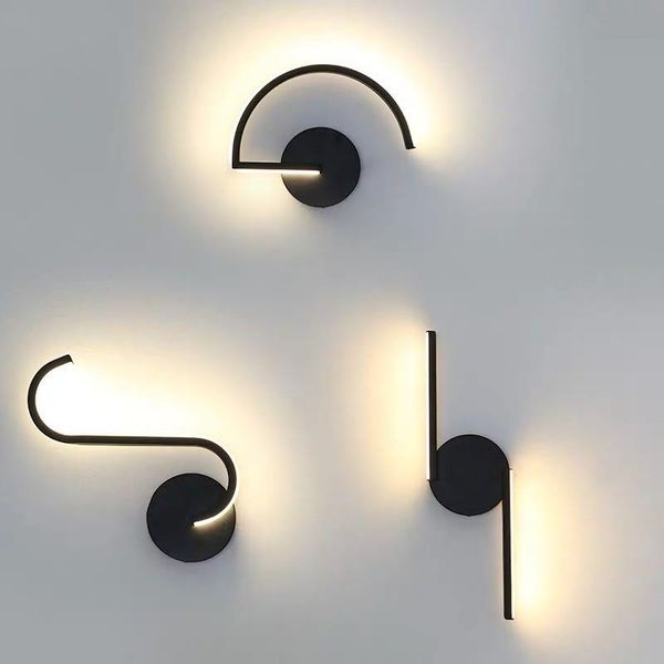 

wall lamp bedside contracted modern creative personality nordic minimal corridor living room background lamps and lanterns