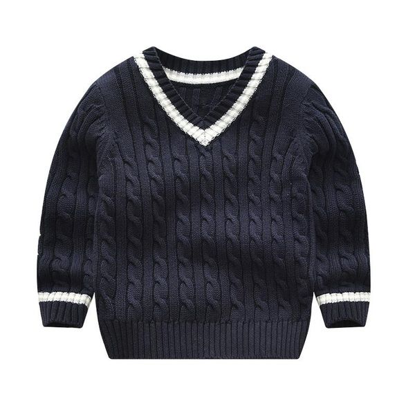 

cardigan winter casual children baby boy sweater solid color knitted pullover v-neck kids boys sweaters and, Blue