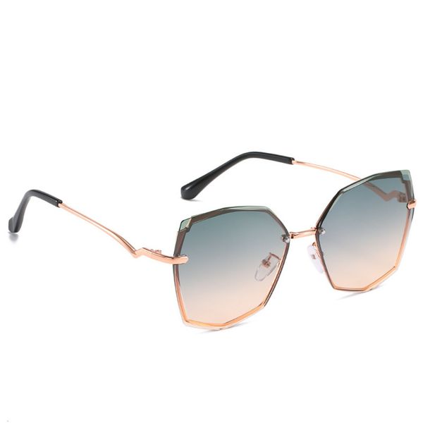 

sunglasses women's fashion driving metal cut edge sunglasses, White;black