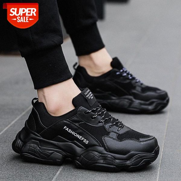 

summer mesh daddy running men's shoes sports breathable casual lovers white #o09j