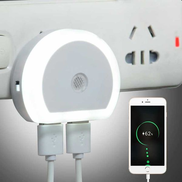 

smart power plugs led night light with dual usb wall charger plug dusk to dawn sensor lamp eu electrical standard grounding onleny