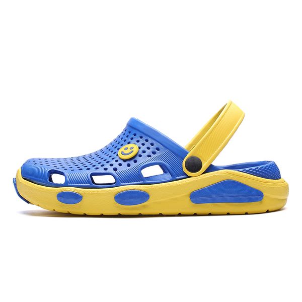 

breathable summer comfortable fisherman sandals hole shoe beach slippers lady gentlemen flip flops children walking outdoor lawn, Black